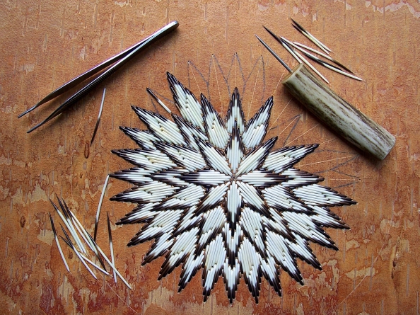 Porcupine Quill Embroidery beaverbarkcanoes